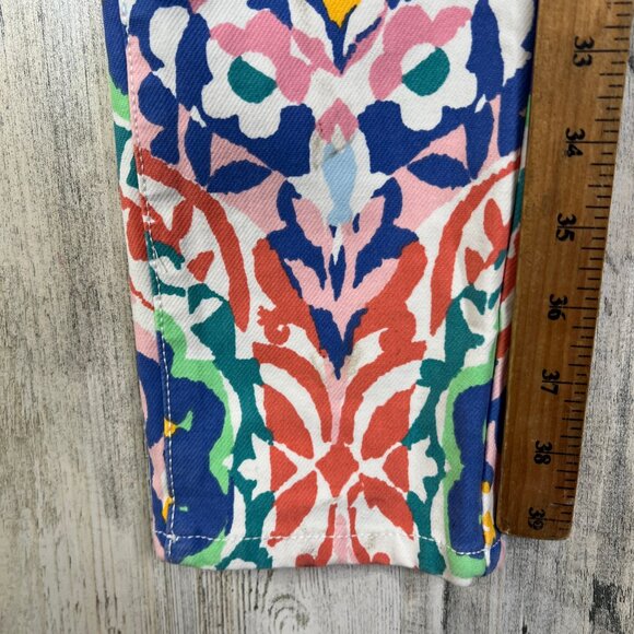 J. McLaughlin Pants Women 8 Zip Multicolor Floral Straight Pocket Jersey Stretch - Picture 15 of 15